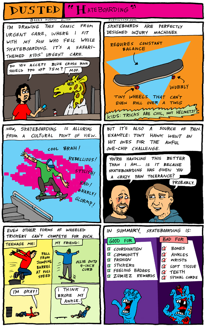 dustinland skateboarding comic
