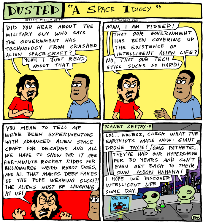 dustinland a space idiocy comic
