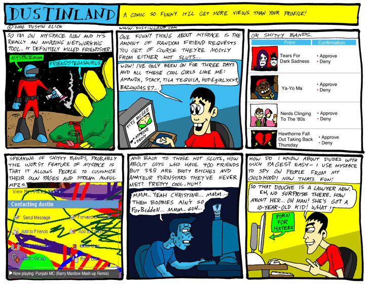Dustinland Myspace